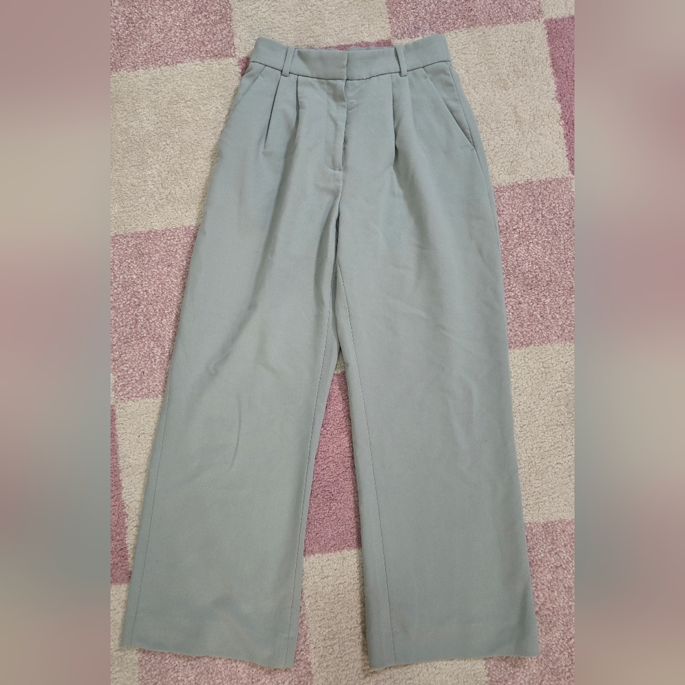 Abercrombie & Fitch High Rise Sloane Tailored Wide Leg Pant 26 short, 26s Curve